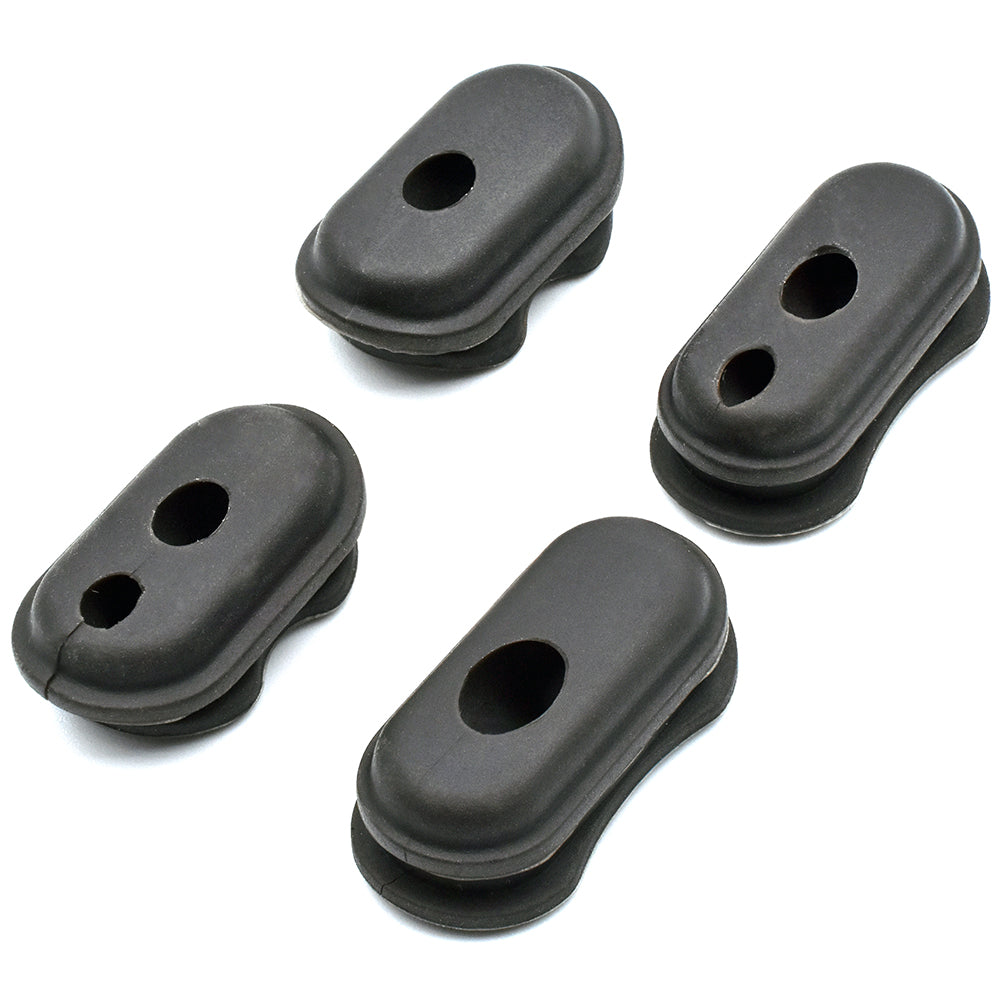 Black Rubber Cable Cover Cap Set